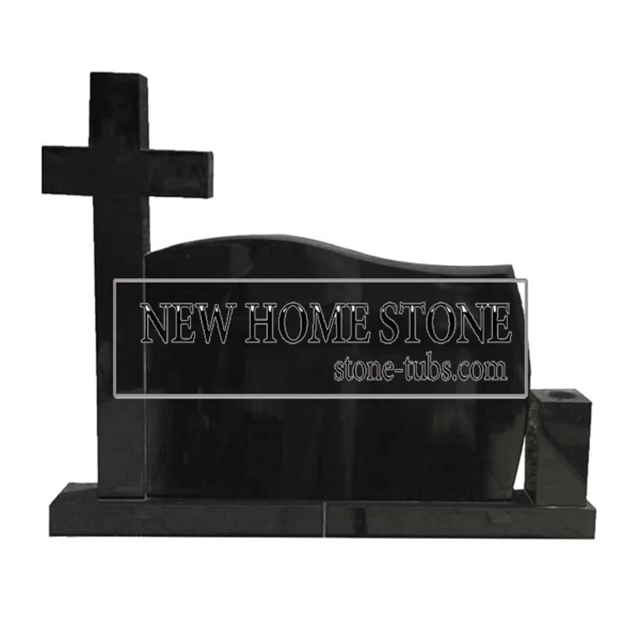 Tombstone Monument 3d picture carving words headstones black granite cross Headstone
