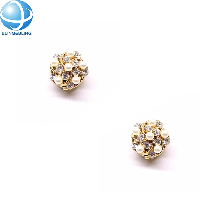 High Quality  Women Shirt Gold Button Covers White Pearl Button Covers Cufflinks Wedding Groomsmen Garment Jewelry Gift