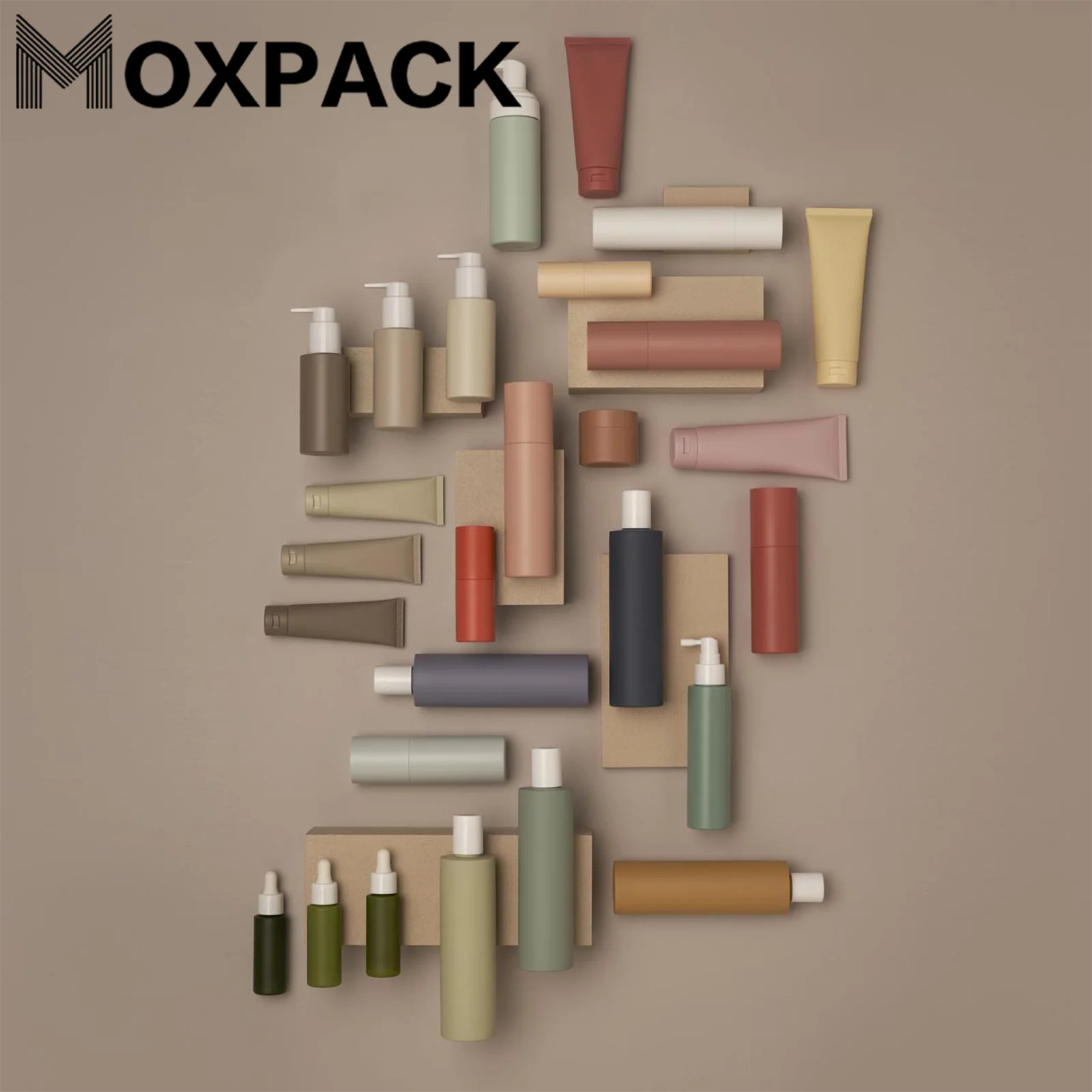 Custom Matte Cosmetic Plastic Bottles With Pump For Lotion Skin Care Cream Packaging Empty Plastic Bottles Set