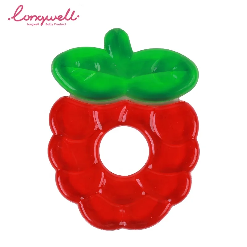 Longwell Plant Shape Teether Toys Flowers EVA Teether Infant Toddlers Chewing Training Safety Distilled Water Filled Red Ningpo