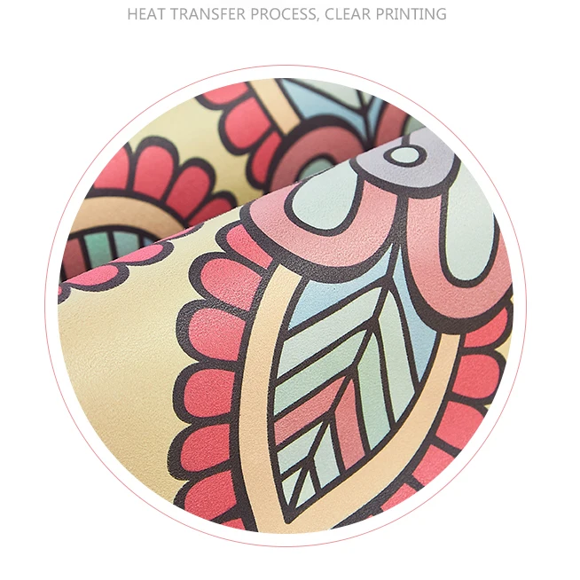 non-slip round  mat full print customized  yoga mat floor use