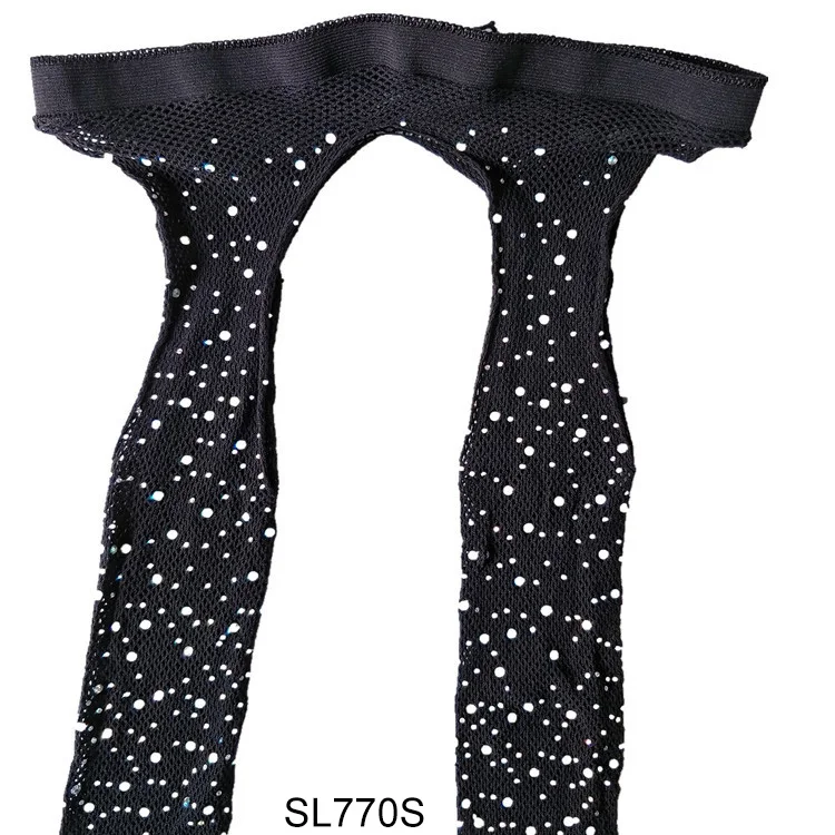 
Europe and the United States sexy fishnet socks hot drill four-side open fishnet socks and pantyhose thin diamond socks 