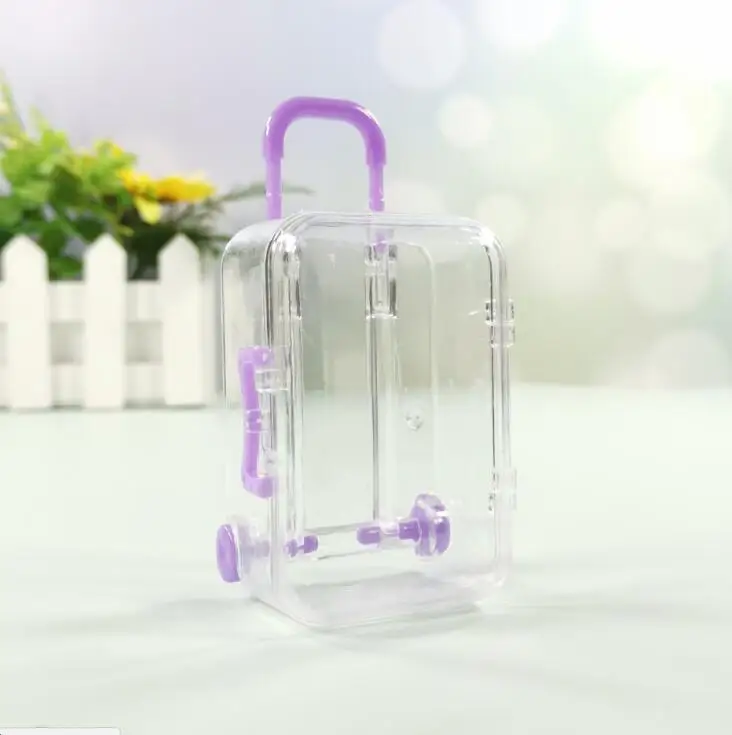 Made in China Small Candy Box Favor Cube Box Plastic Clear Candy Box Display in Wedding Party