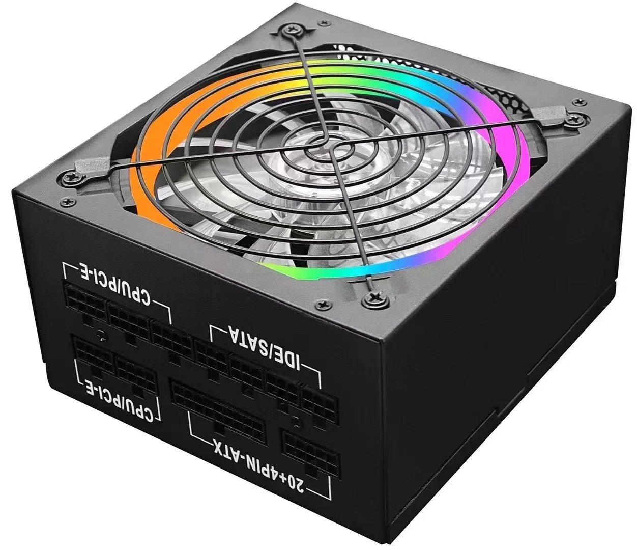 Fan Durable AC Power Computer Power Supply Gold with RGB Desktop Computer Removable ATX 750W 80 Plus Fan Full Modular 20 + 4pin