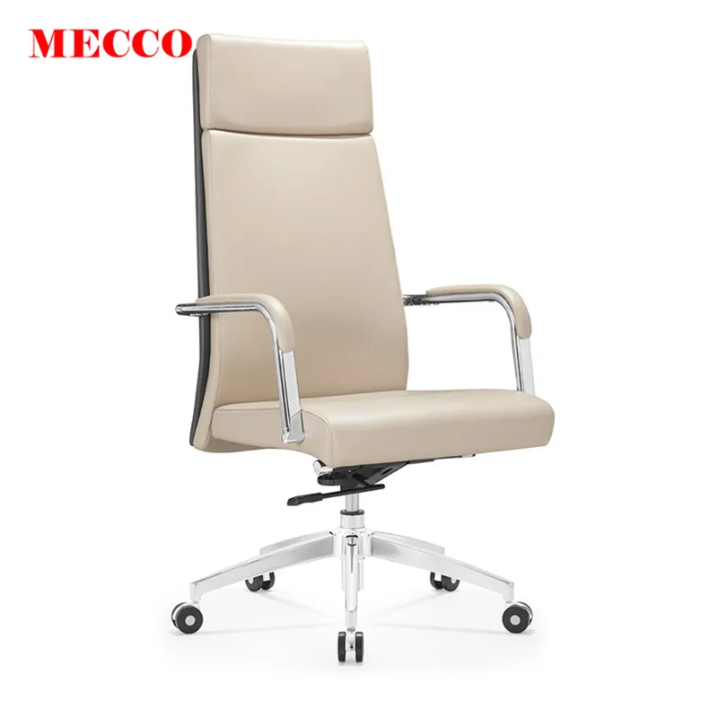Mecco Popular Black Leather Office Chair Meeting Quality Chair Swivel Rolling Home Ergo office chair