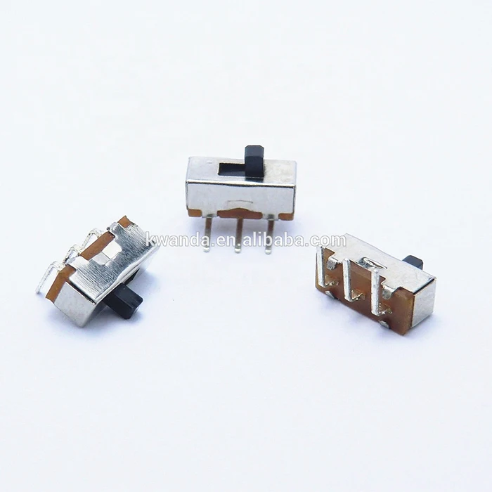 Micro Mini  1P2T Pin Interruptor On-off Small Right Angle Electrical Vertical Slide Switch