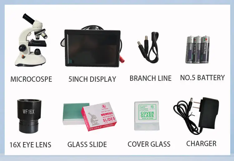 Vet Digital Biological Microscope Camera Observation Monocular Microscope