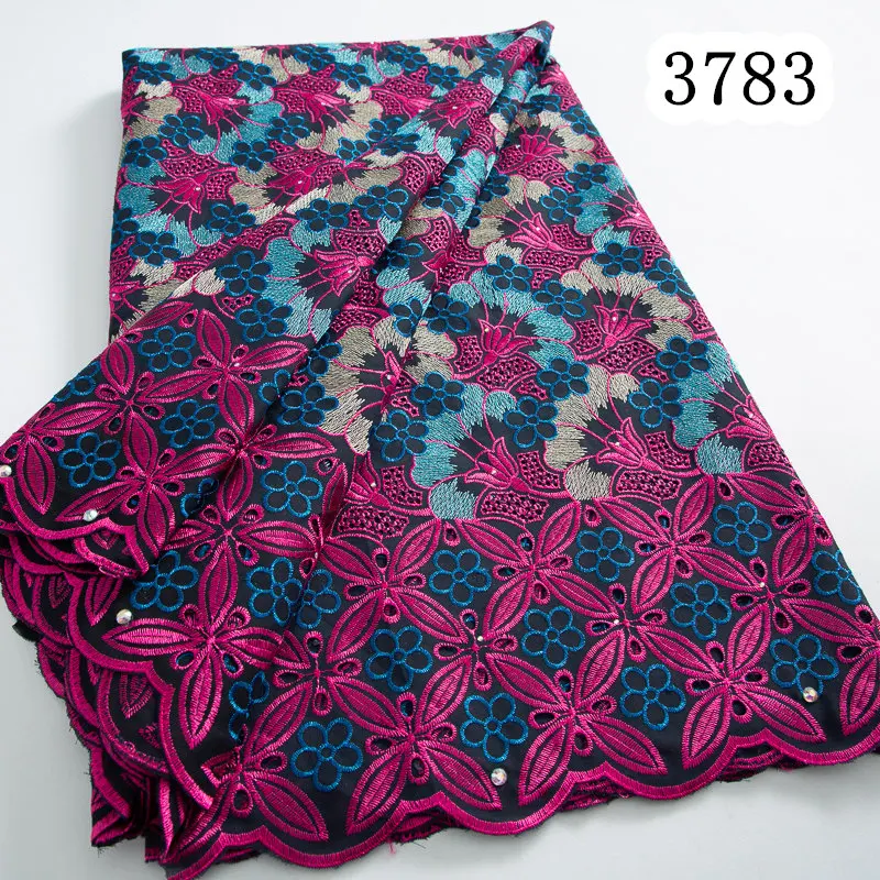 3783 Austria Swiss Voile Cotton Lace Fabric Dubai High Quality African Nigeria Lace Fabric For Elegant Women Wedding Party Dress