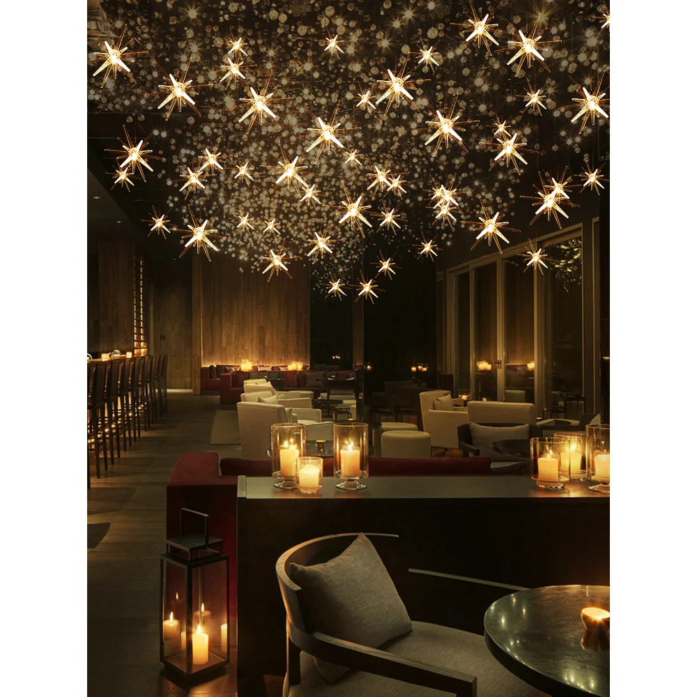 FILLUX PMMA acrylic industrial star hotel lobby lampadario candelabros lampara colgante lustre pendant light fixture chandeliers