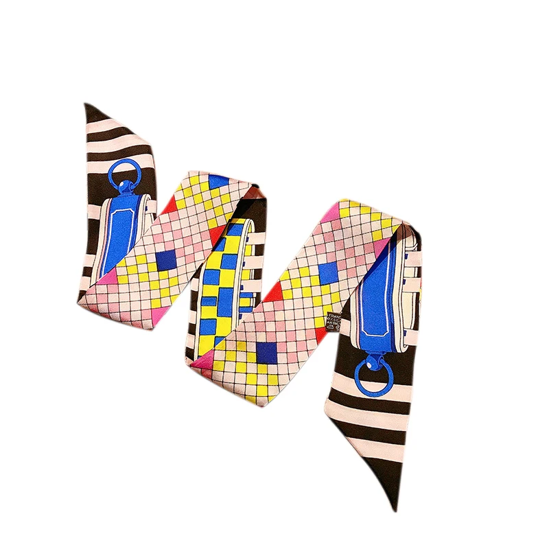 In Stock 100 silk satin women square scarf Female Silk Scarf personalized square