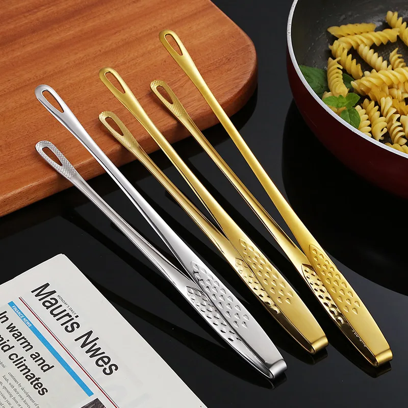 Extra Long Tweezer Tongs 304 Stainless Steel Kitchen Tong Bread Clip Pastry Clamp Barbecue Kitchen Tong for Cooking Sea Food