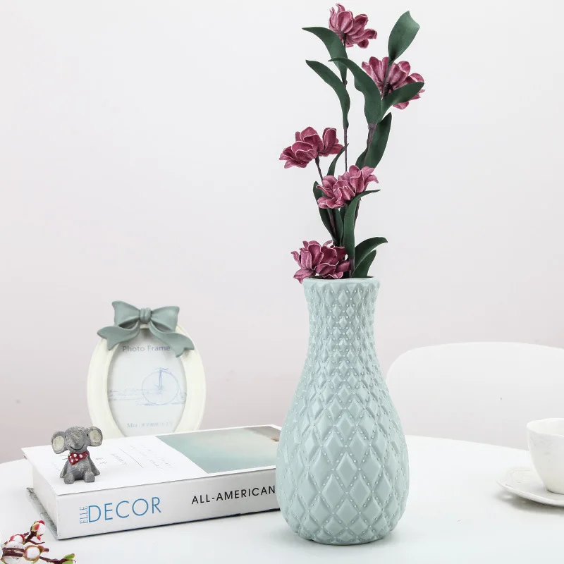 
Environmentally Friendly Flowers Bouquets Vases,Simple Design Ceramic Look Plastic Flower Vase,Outdoor Flower Vase Decorations 