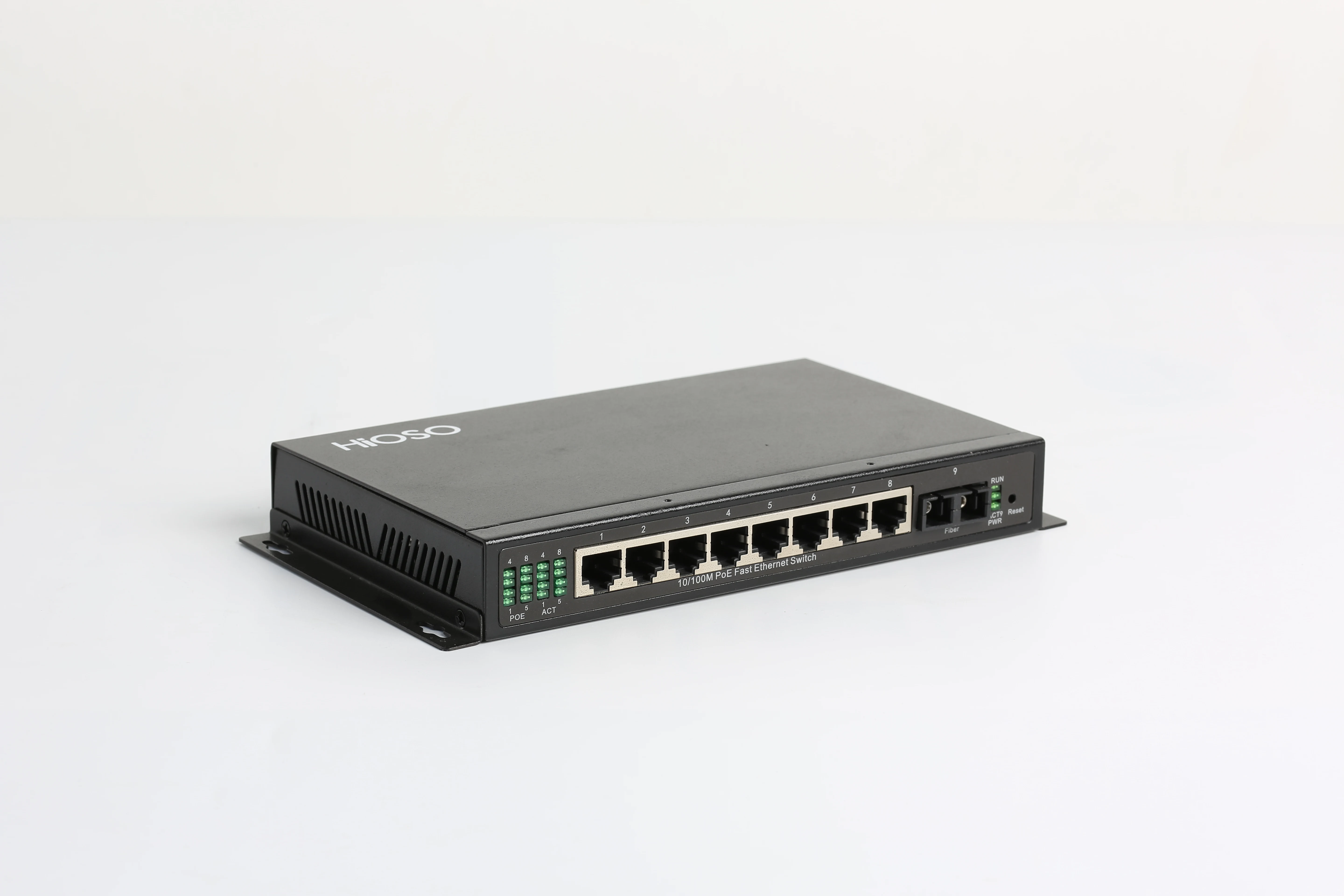 HiOSO 8 Ports Poe Switch Total power 200W dual fiber single mode  unmanaged 48V switch poe ethernet switch
