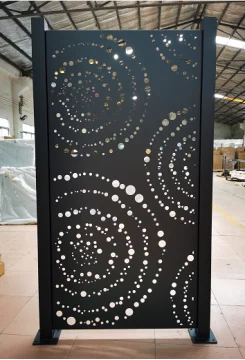 Aluminum powder coating decorative laser cut panels laser cut screengrille modern aluminum  privacy fence louver stairs fence