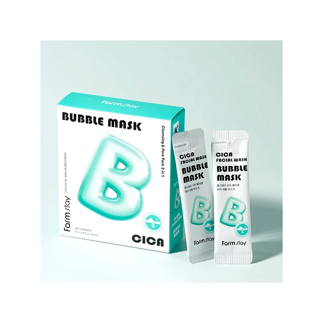 Wholesale High Quality Top Selling Pore Exfoliating Soothing Moisturizing Farmstay Cica Facial Wash Bubble Mask Face Cleanser
