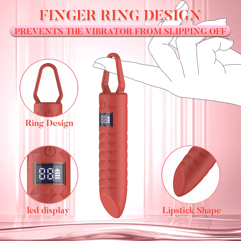 Hot Sale LED Digital Display Mini Bullet Vibrator Clitoris Stimulator G Spot  Electric Shock Anal  Vibrator Sex Toy For Women