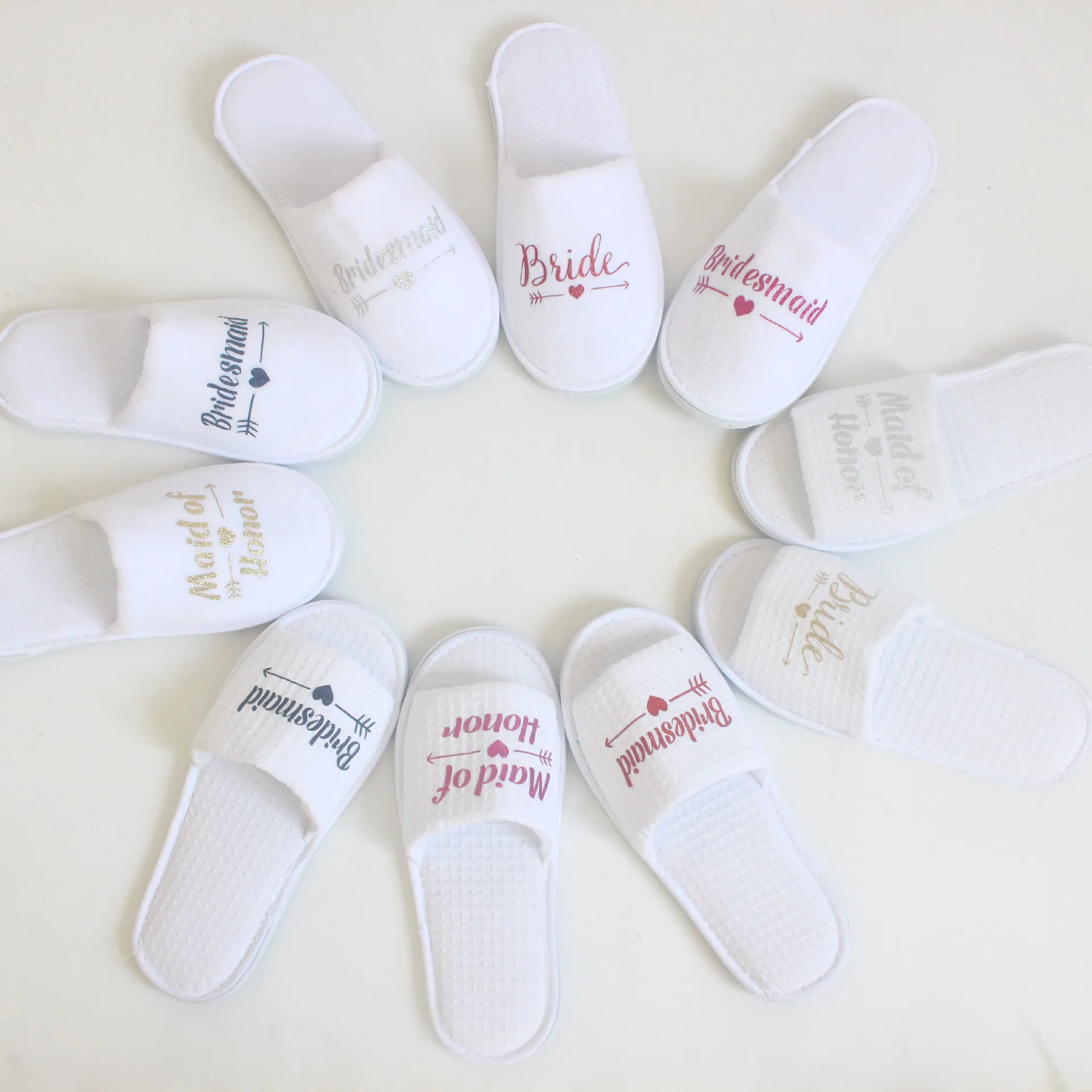 J-329 Hen Night Bachelorette Party Supplies Bridesmaid Bride Spa Soft Wedding Slipper