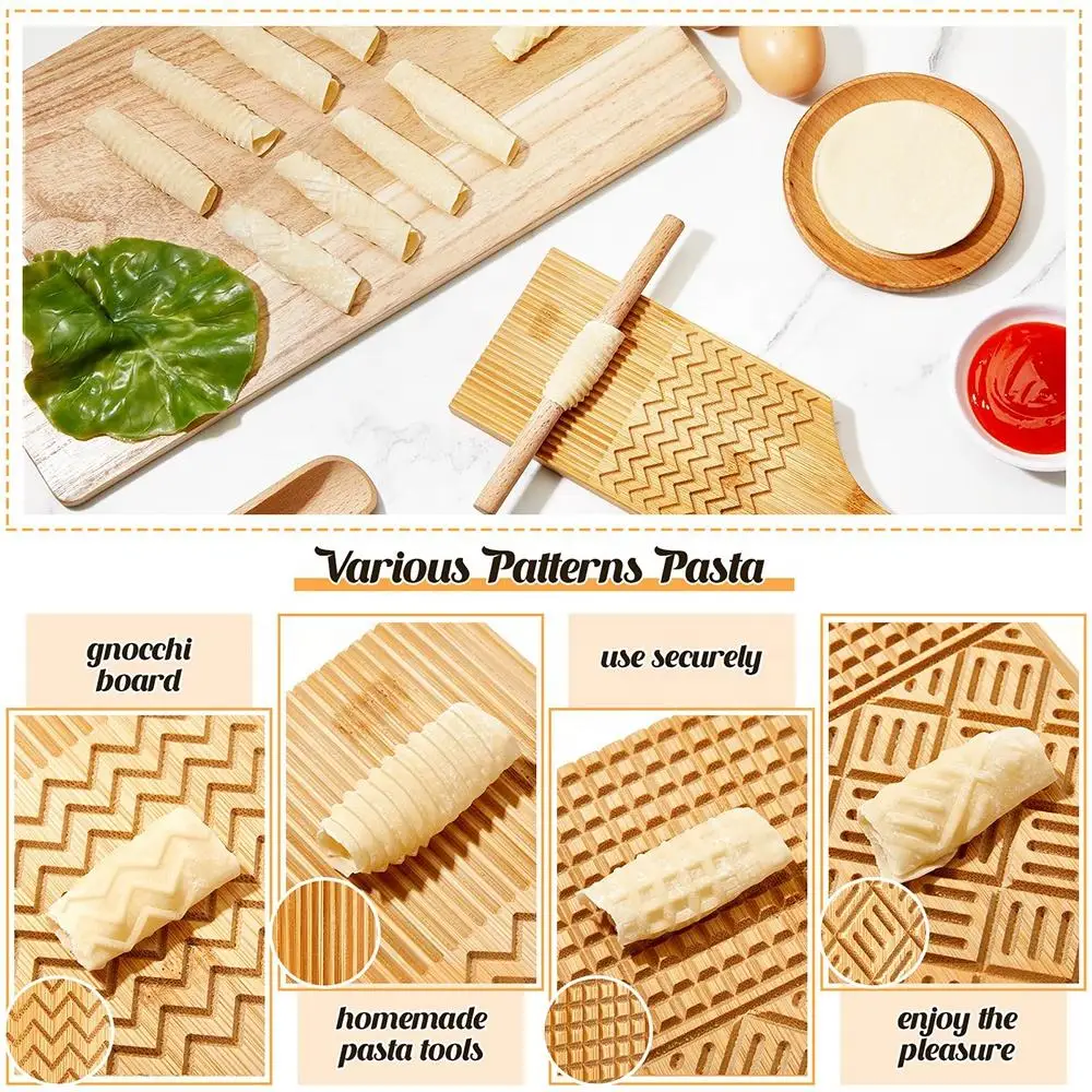 Combination Gnocchi Italian panel Gignelli plate and gnocchi peel pasta macaroni panel 6/7/9 pcs Cavatelli pasta maker