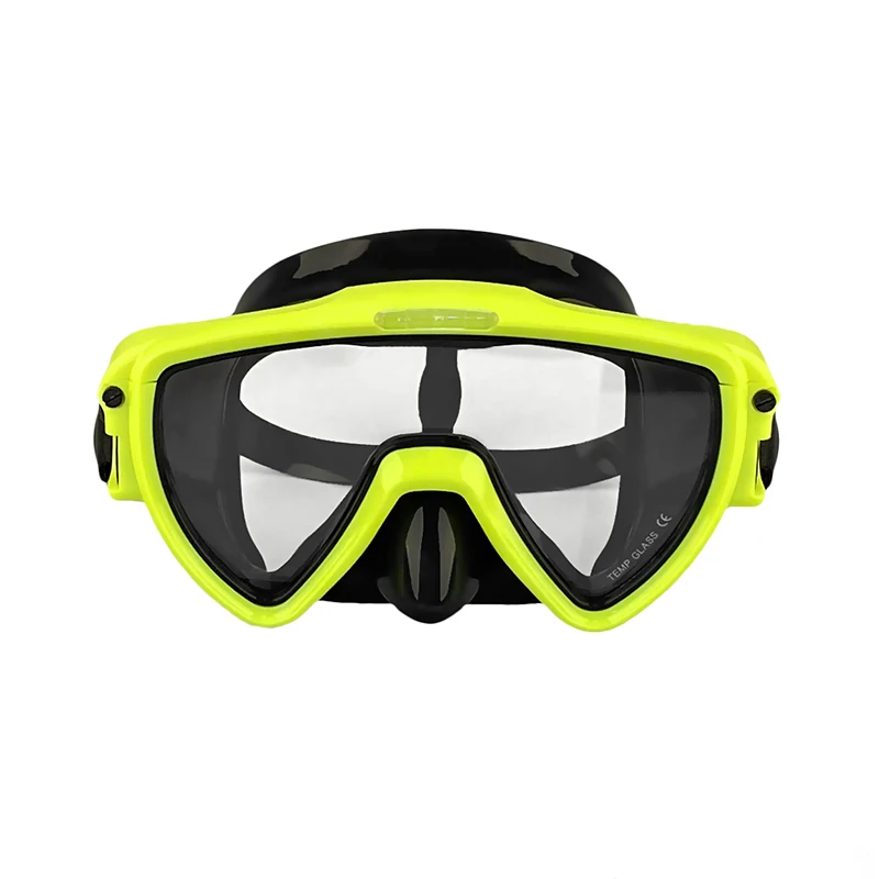 Aloma Ergonomic Design Low Volume Sealing Silicone Skirt Anti-fog Wide View Tempered Single Lens Scuba Diving Mask