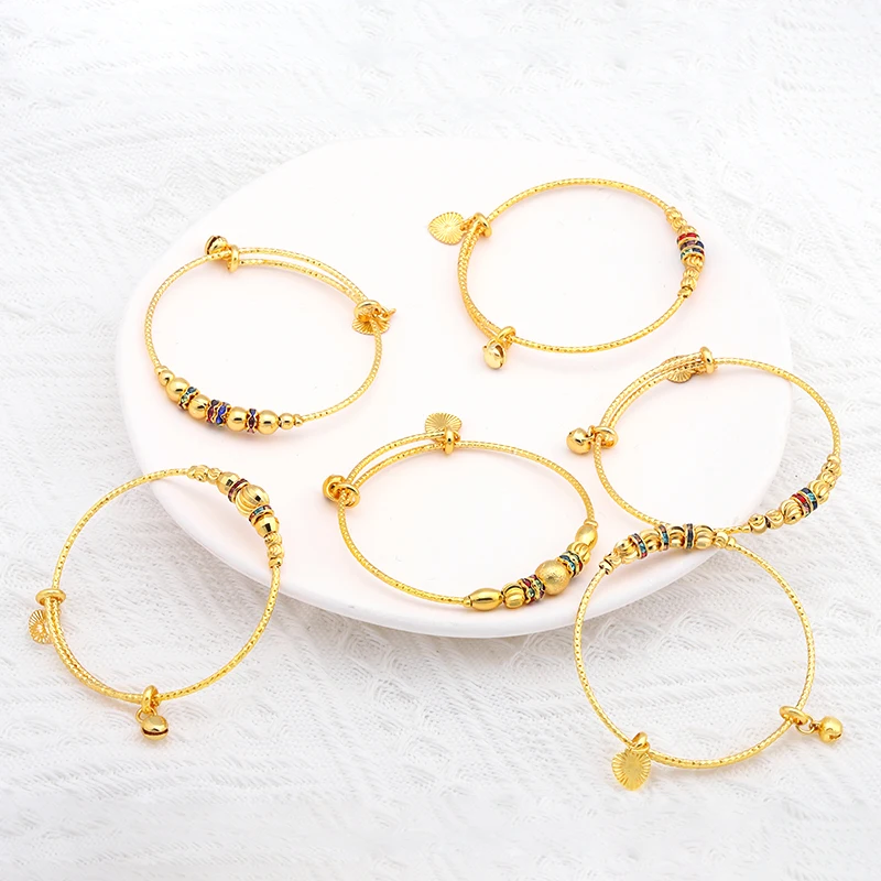 JXX OEM11 Bangladesh Style Cheap Prices Oem Bead Gold Plated Charm Jewelry Bangle Bracelet