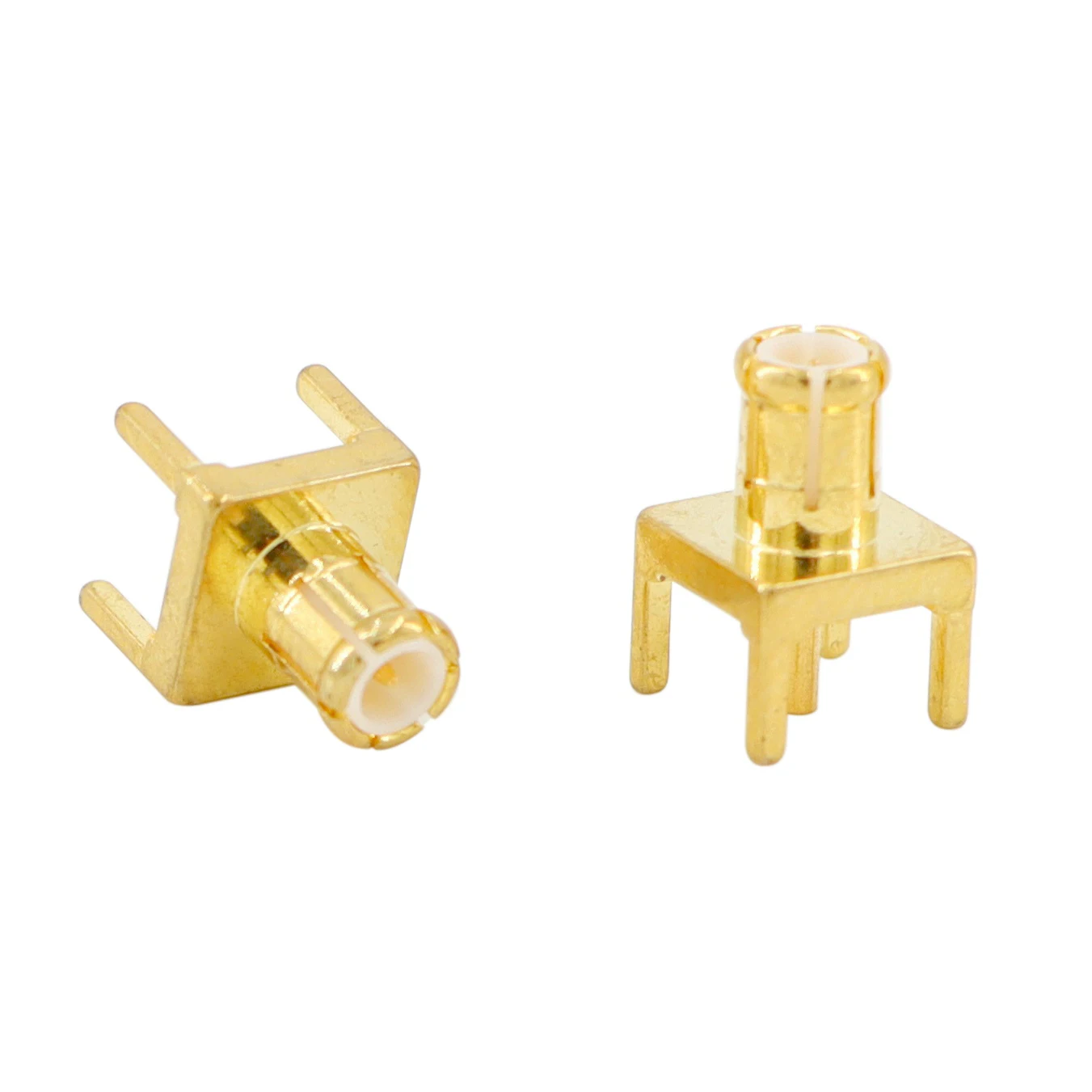 MCX Male RF Coaxial Adapter 4 Pins Square Stand Straight Connector PCB Panel Mount Plug Connector