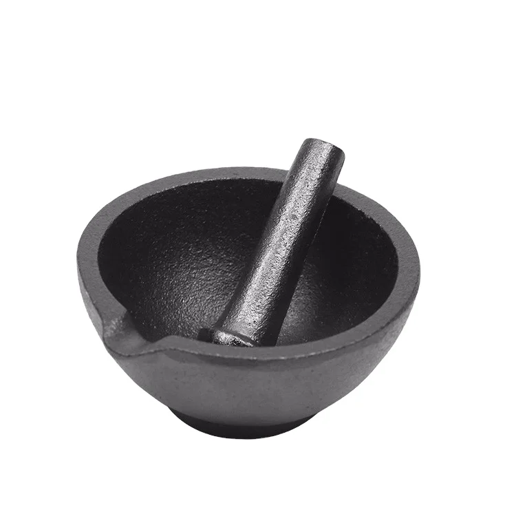 Factory Supply High Quality 13/16CM Kitchenware Cast Iron Mortar and Pestle with Grinding Blender Bowl