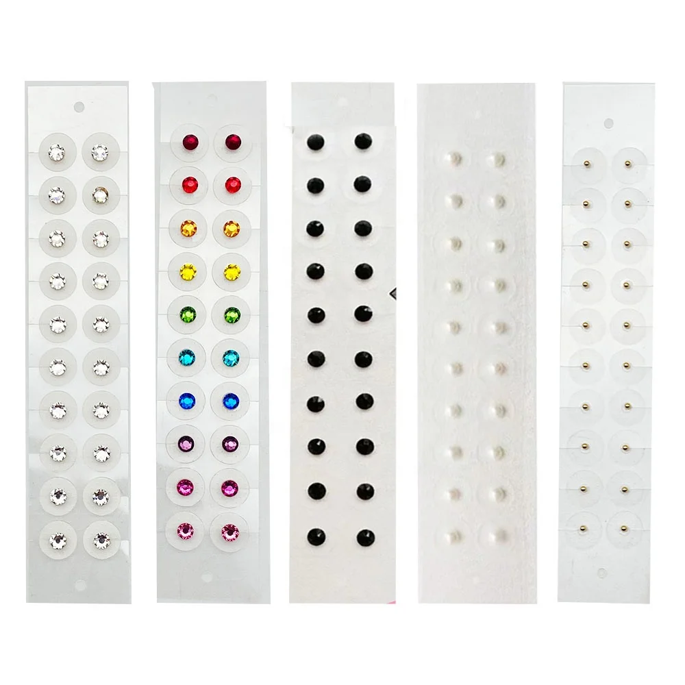 Bulk Auricular Therapy Acupoint Therapy Patch Crystal Ear Seeds Crystal Acupuncture Point Sticker Ear Seeds Acupuncture 24K Gold