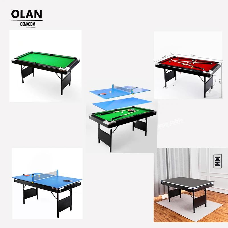 6ft 7ft Portable Slat Pool Table for Billiards Fans