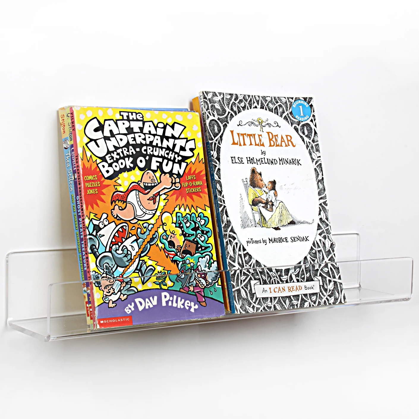 15 Inch Acrylic Invisible Floating Bookshelf for Kids Room Modern Picture Ledge Display Toy Storage Wall Shelf