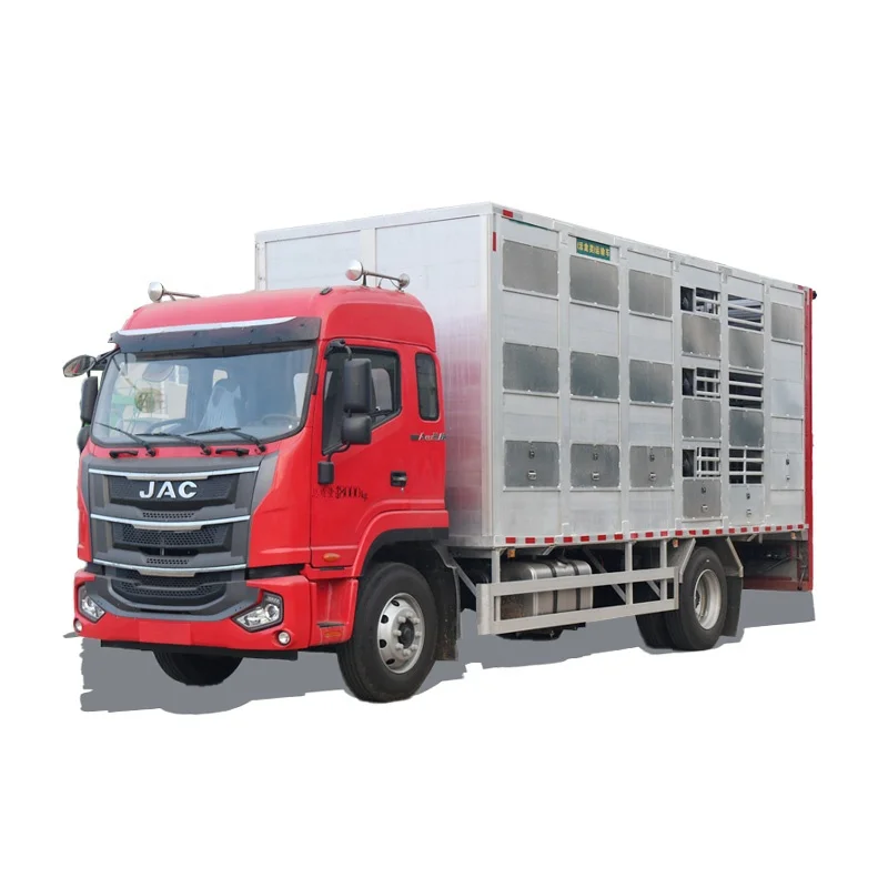 JAC New or Used 4x2 Aluminum Alloy Livestock Transport Truck for Cattle Sheep Chicken Delivery