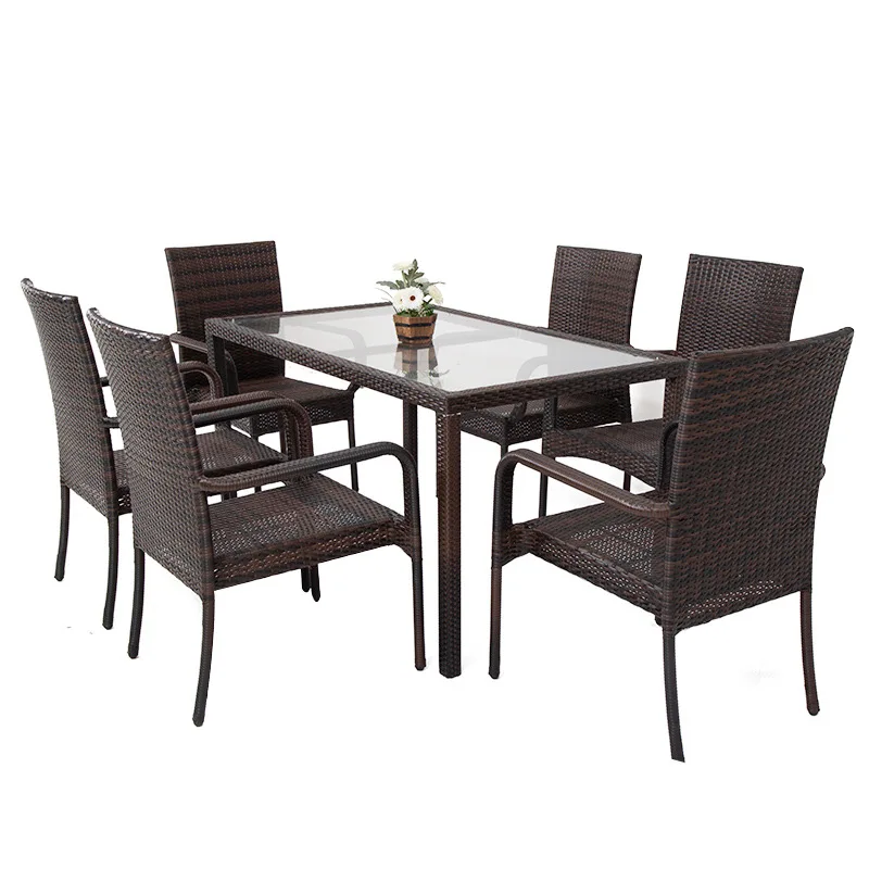 Simple outdoor rattan tables and chairs Rattan garden furniture Rattan dining table and chairs garden tables and chairs