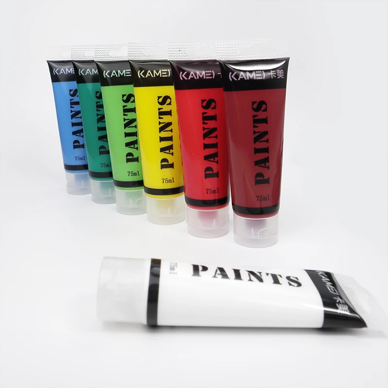 Professional acrylic paints DIY paint on canvas/wood/glass barrel 75ml acrylic paint set