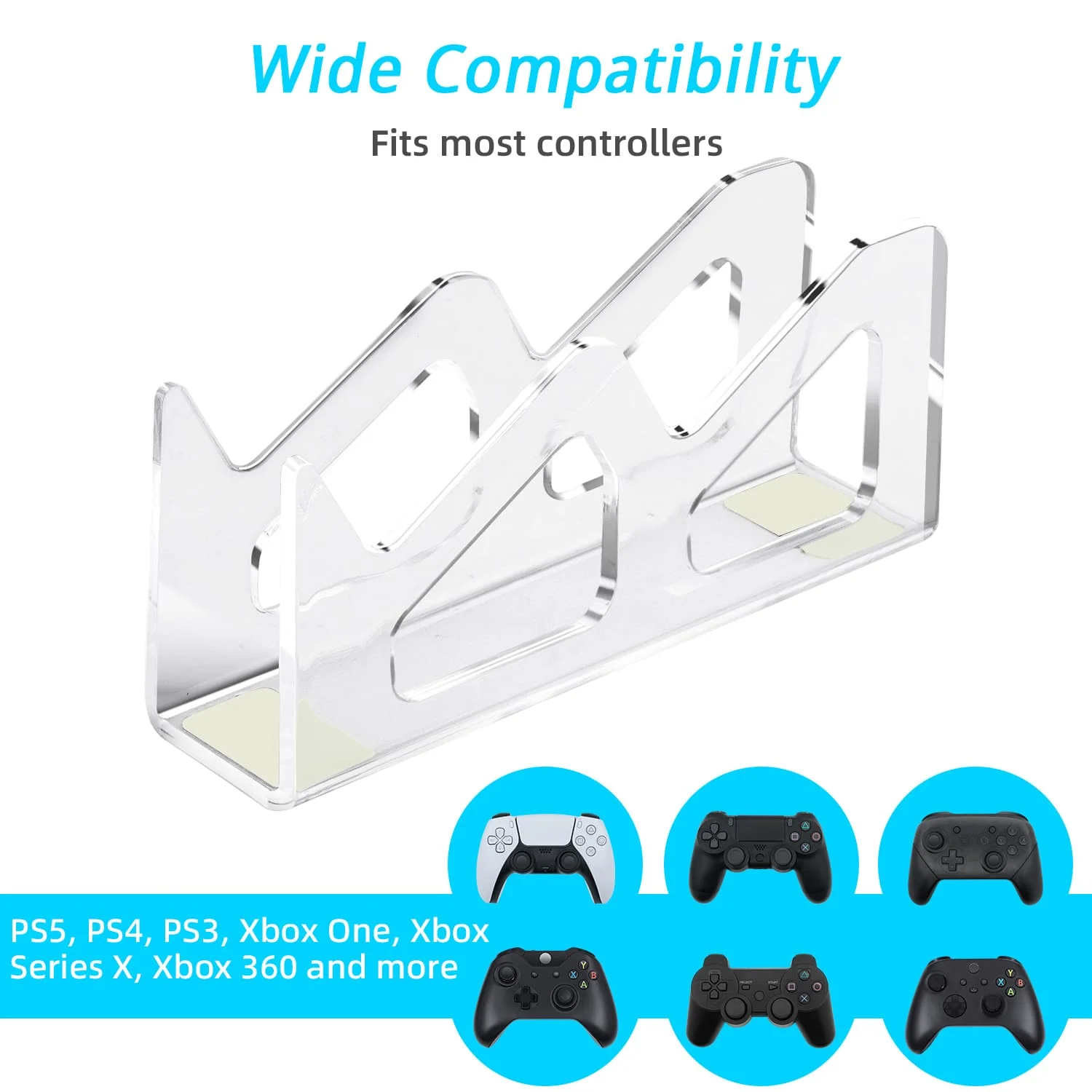 Transparent Gaming Accessories Display Stand for PS5 Controller Base Bracket for Xbox Gamepad Storage Holder for DualSense