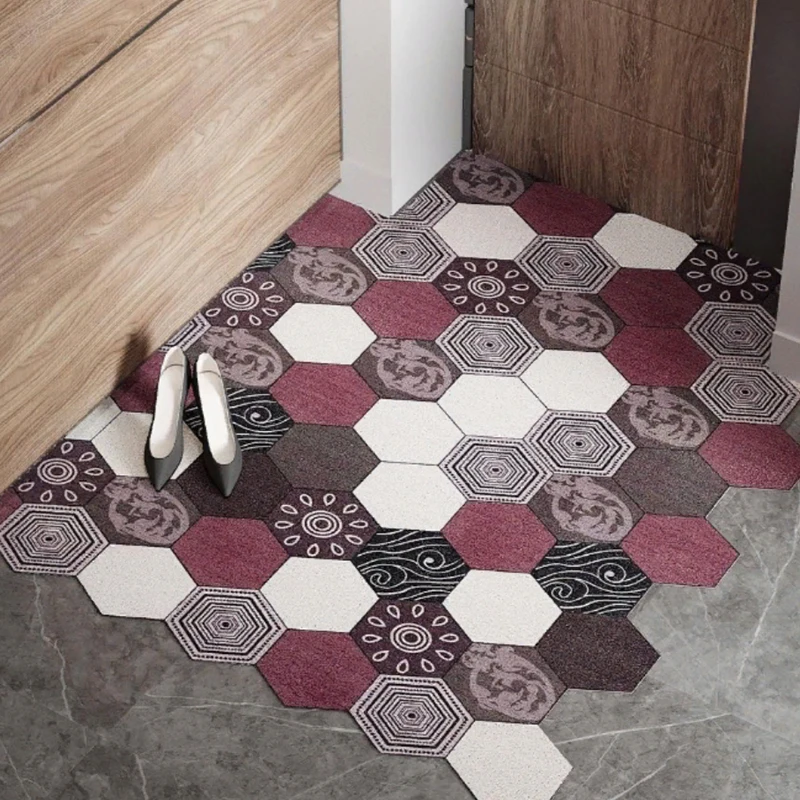 Anti Dust customize DIY discount waterproof floor mat pvc coil Mat 3d Printing carpet pattern doormat Front door mat
