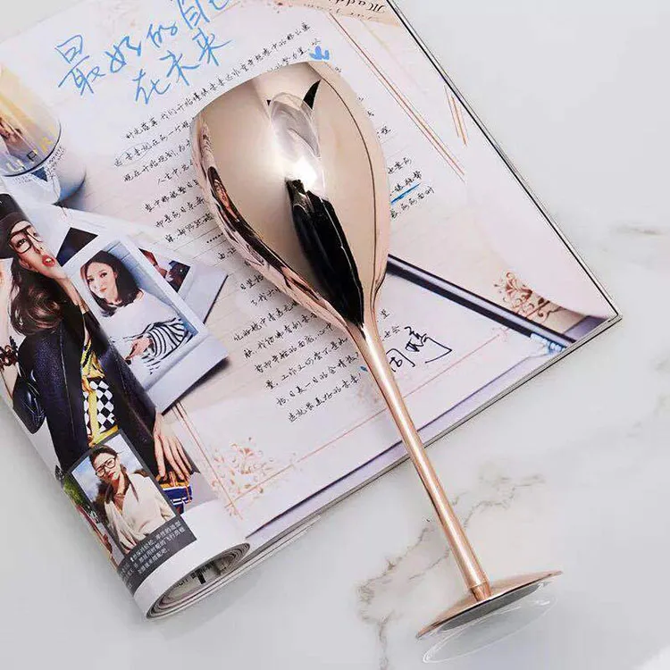 Electroplate French Wine Glass Light Glasses With Rack Holder