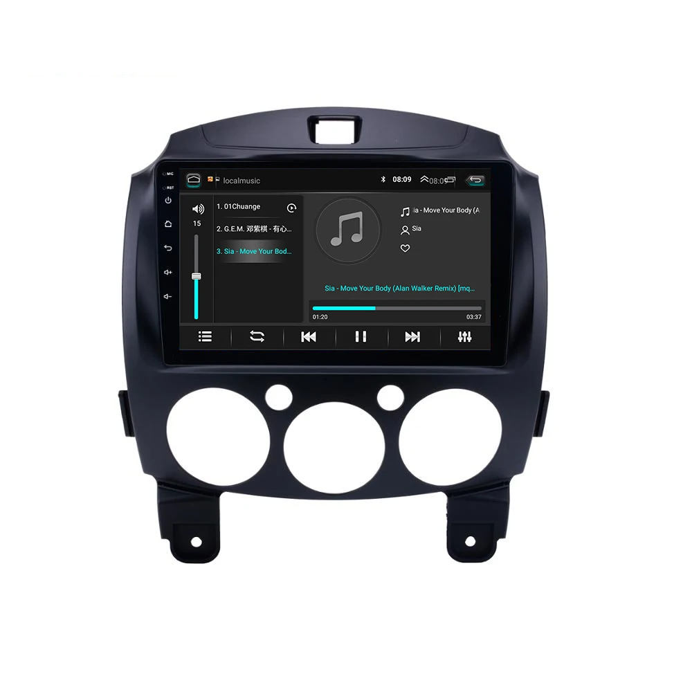 For Mazda 2 2007-2014 Car Gps Navigation Double Din Audio System Touch Screen Android Auto Radio