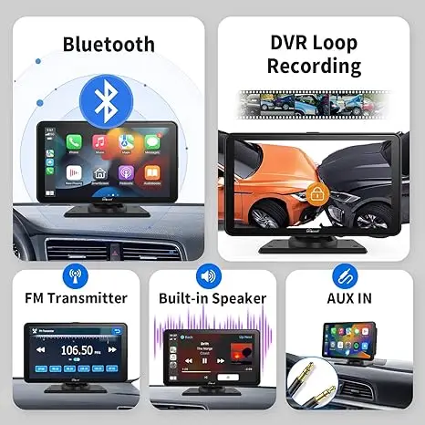 H802D беспроводной водонепроницаемый Carplay мотоцикл навигация Android авто монитор