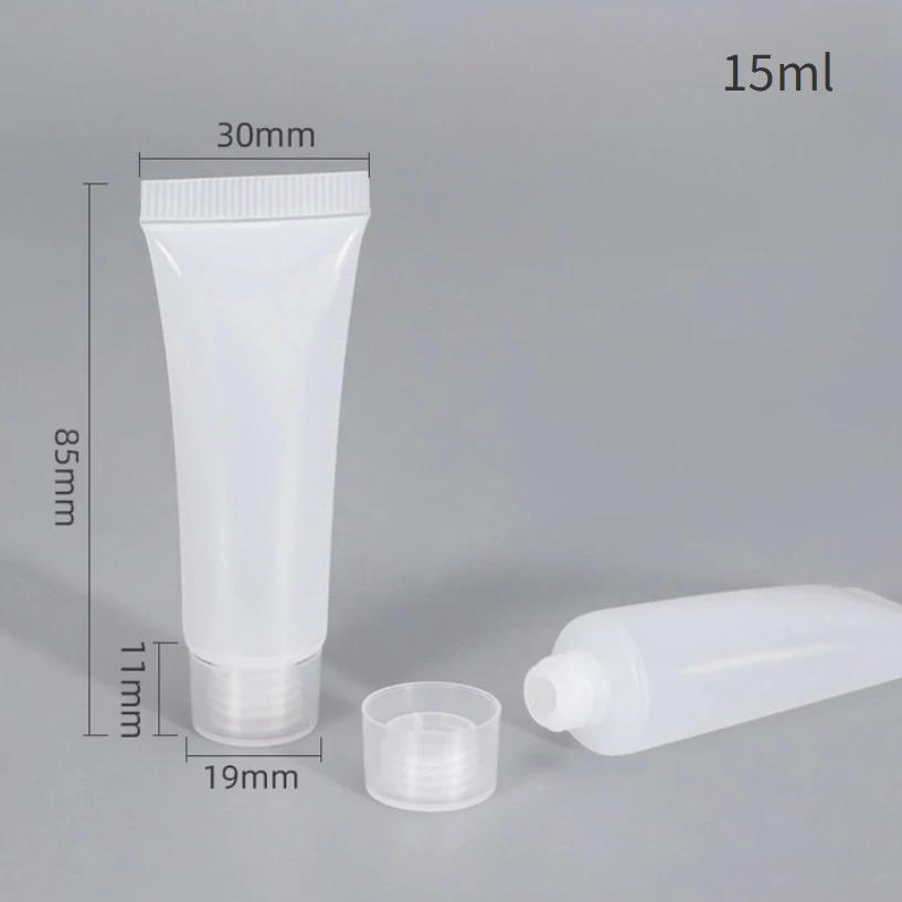 Empty 5g 10g 15g frosted gloss clear face wash squeeze tubes packaging for cosmetics hand lotion tubes