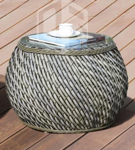 Leisure Patio Wicker Rattan Furniture Table and Heart Shape Chairs Dining Set Outdoor Garden Set