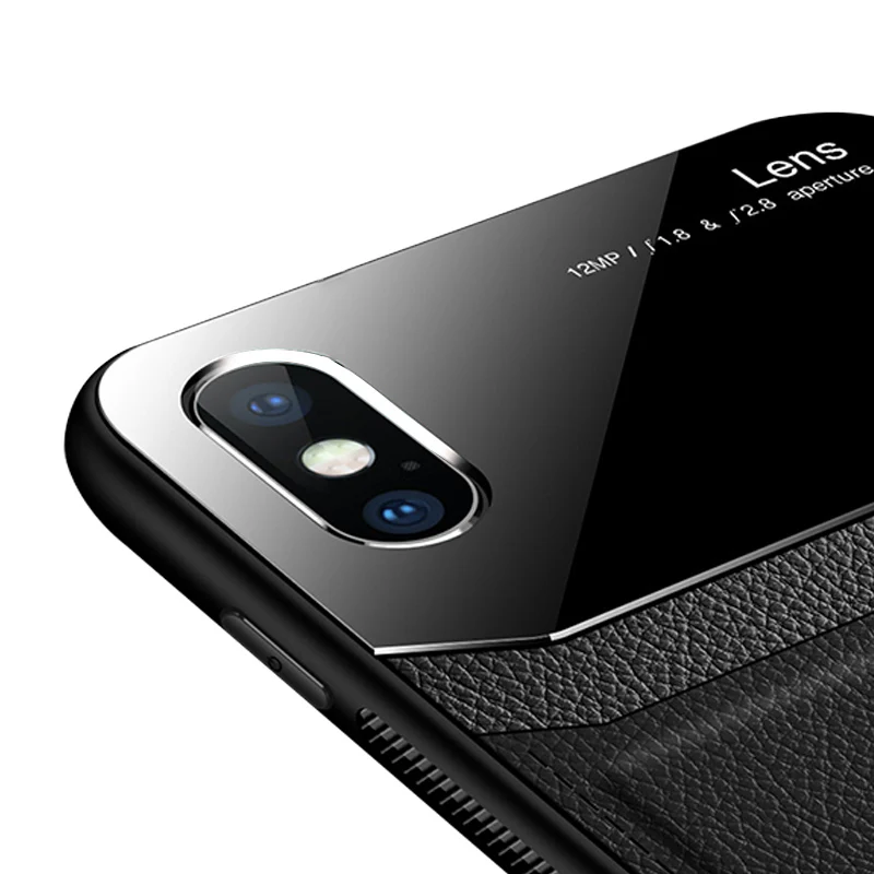Чехол для телефона из натуральной кожи с узором под камень iPhone X XS MAX XR 11 12 13 Pro