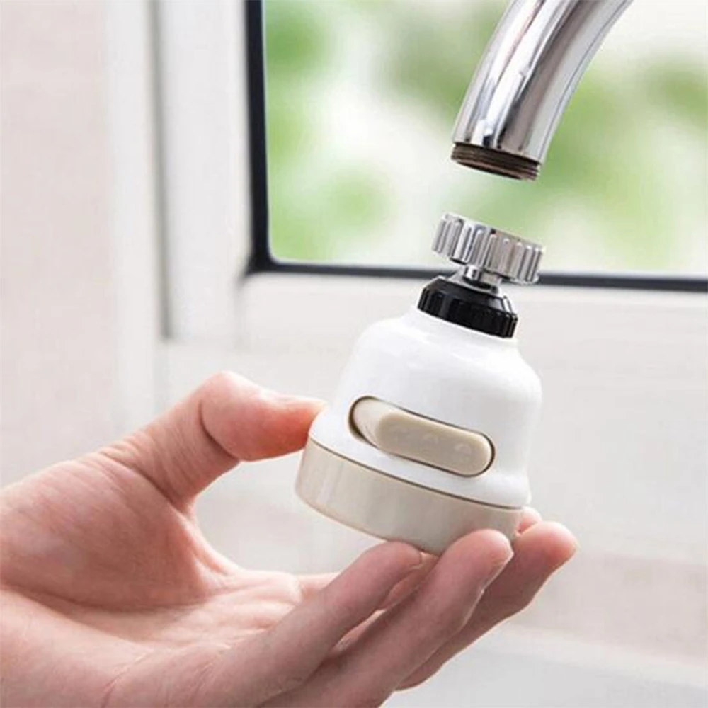 C283 360 Degree Rotatable Spray Head Tap Durable Faucet Filter Nozzle 3 Modes Water Saving Kitchen Bathroom Shower Sprayer Head