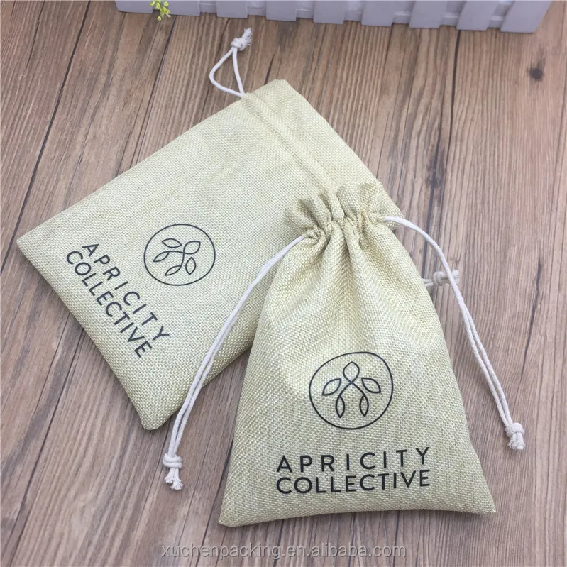 Best Selling Natural Small Hemp Sacks Coffee Seeds Jute Pouch Burlap Hessian Gift Drawstring Bags