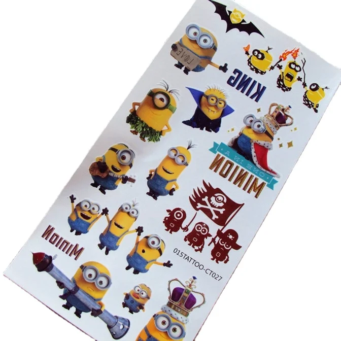 Custom design safe water transfer hand tattoos sticker for kids Wholesale cute cartoon temporary tattoo stickers