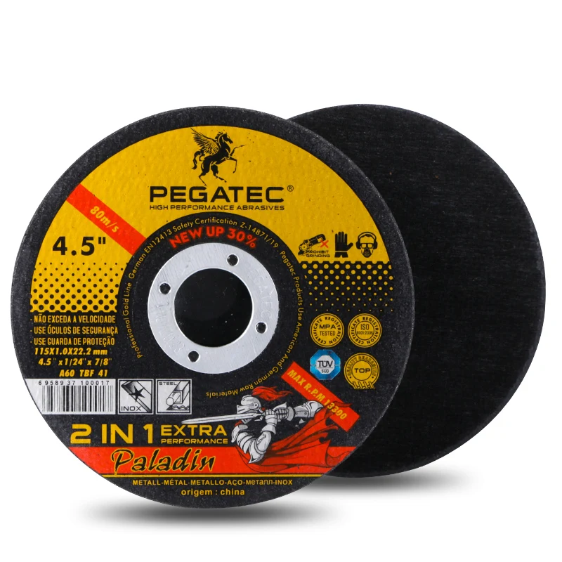 Popular High Quality PEGATEC 4.5' Cutting Disc Suitable For Metal And Steel