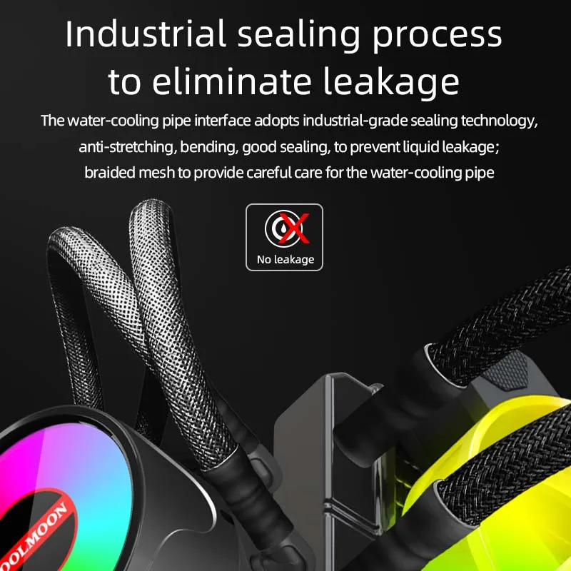 Good sell COOLMOON Jade Ring 240 Amd/Intel Liquid Water Cooler Large Air Volume Water Cooling cpu aio water cooler for Gaming Pc