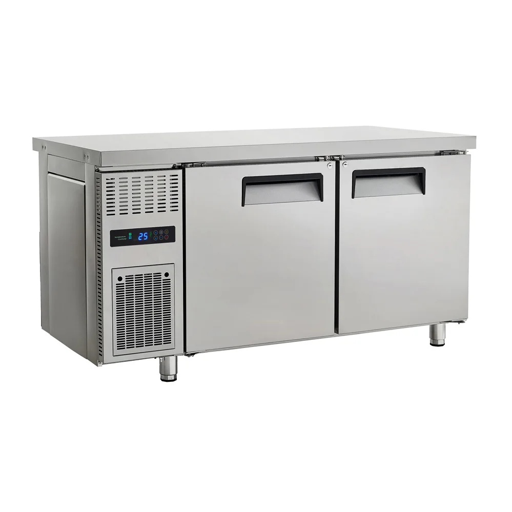 Banco comercial de dos puertas Commercial Stainless Steel Under Counter Refrigerator 2 doors