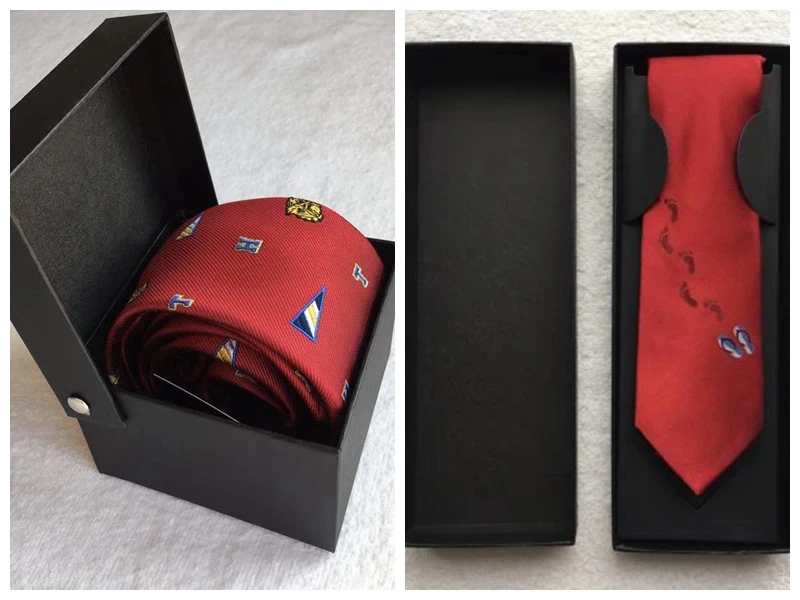Californ high quality cheap custom cardboard necktie packaging bow tie box