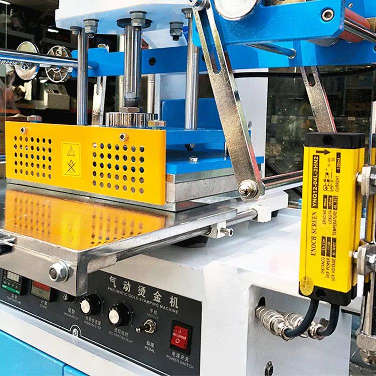 Automatic Pneumatic Hot Stamping Foil Machine Gilding Pressing Machine for Card/Wallet/Bag/Notebook Leather Embossing