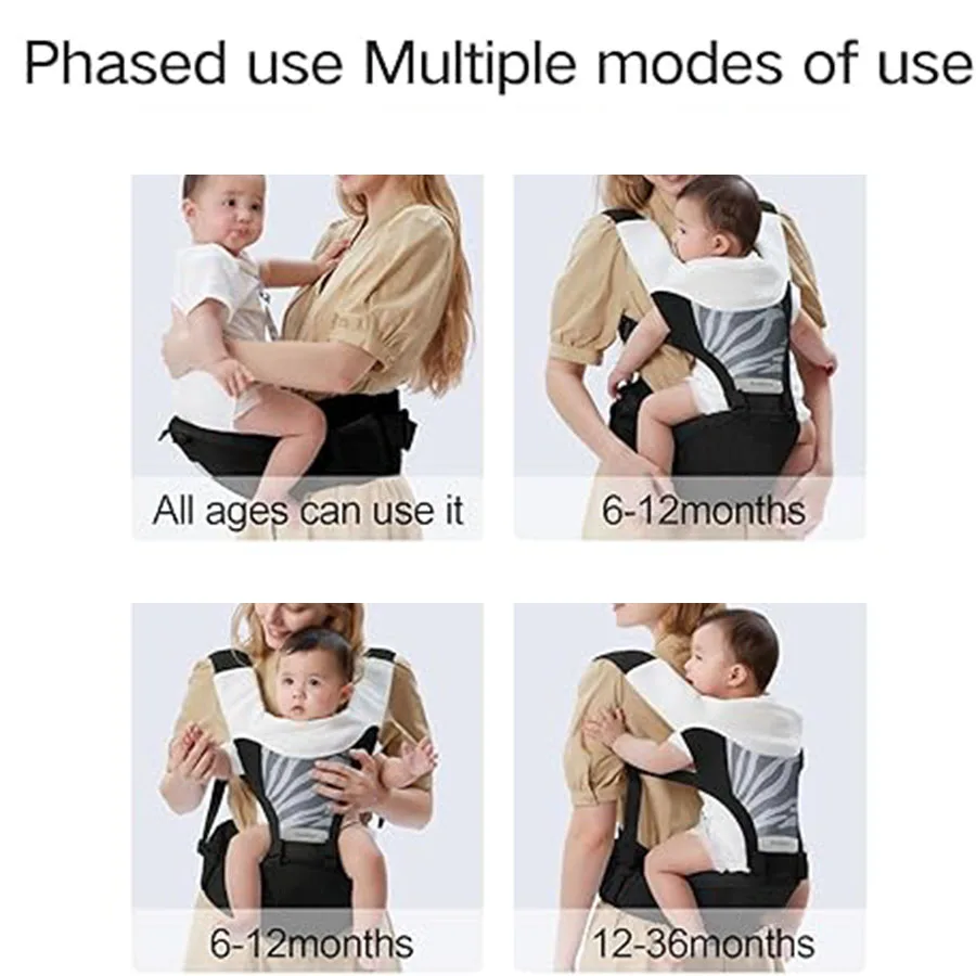 Baby Hip seat Carrier Waist Belt Walker Toddlers Ergonomic Hip Seat with Water Bottle Pocket for Mom