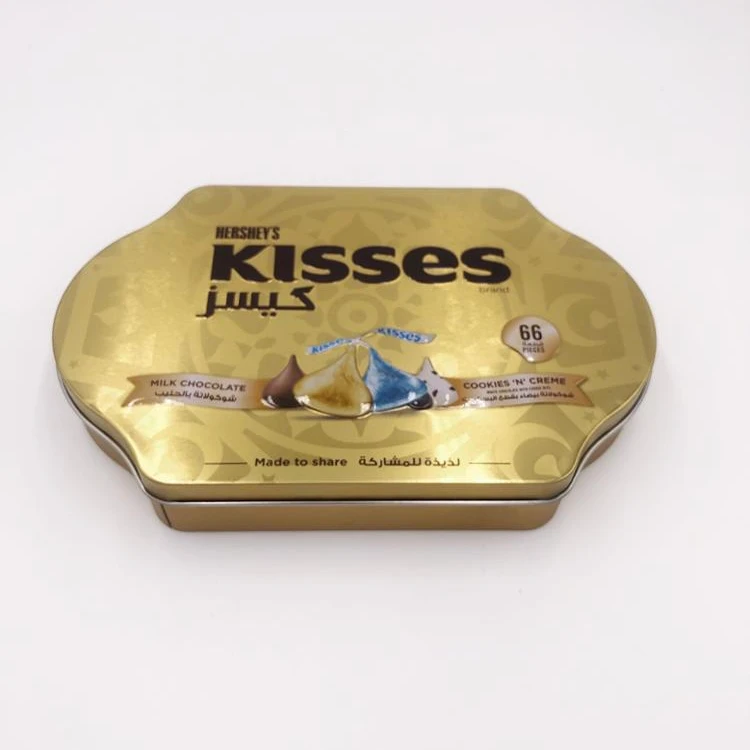 Оптовая продажа жестяная коробка для шоколада Hershey kkiss в блистере